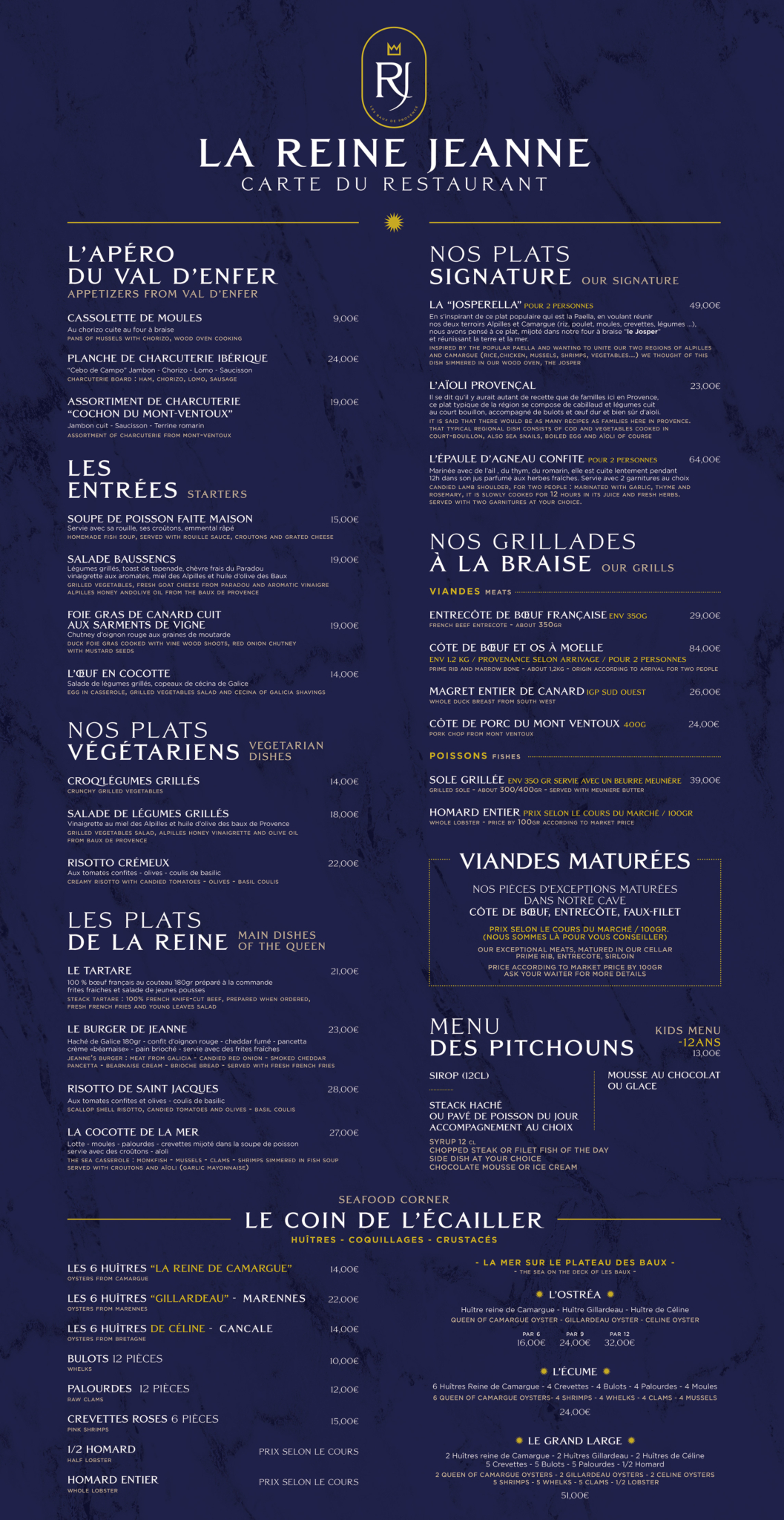 La Reine Jeanne Restaurant panoramique aux BauxdeProvence